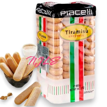 PIACELLI Ladyfingers TiramisÃ¹ Speciale - Authentic Italian Sponge Lady Fingers for Tiramisu â Traditionally Baked Ladyfinger Cookies Ideal for Tiramisu, Trifles and More - 400g/14.11oz