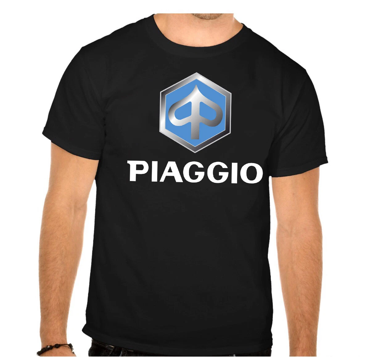 PIAGGIO Scooter Logo Schwarz T-SHIRT -933 - Walmart.com