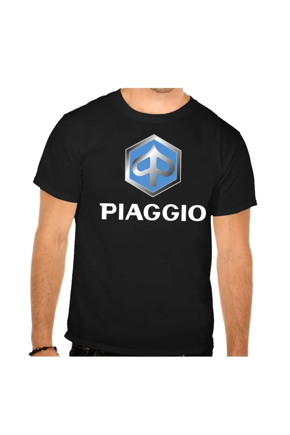 PIAGGIO Scooter Logo Schwarz T-SHIRT -933