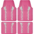 thumbnail image 1 of PIC AUTO Bling Rubber Floor Mats - Sparkly Glitter Hot Pink Car Mats Set, Heavy Duty All-Weather Waterproof Pads for Girls & Women, Universal Fit-Pink, 1 of 8