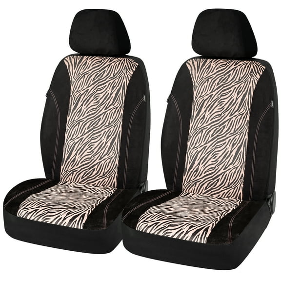 PIC AUTO Seat Cover-Low Back Pink Zebra Car Protection-Micro Suede - Universal Fit - WCA-SL-004