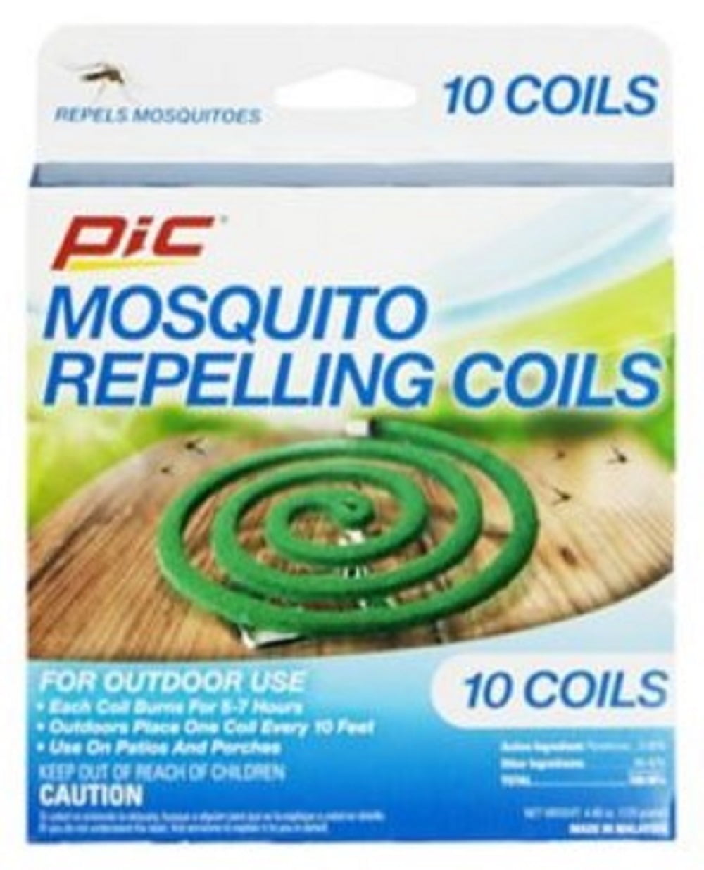 PIC C1012 Outdoor Mosquito Repellent Coils 10 Pack