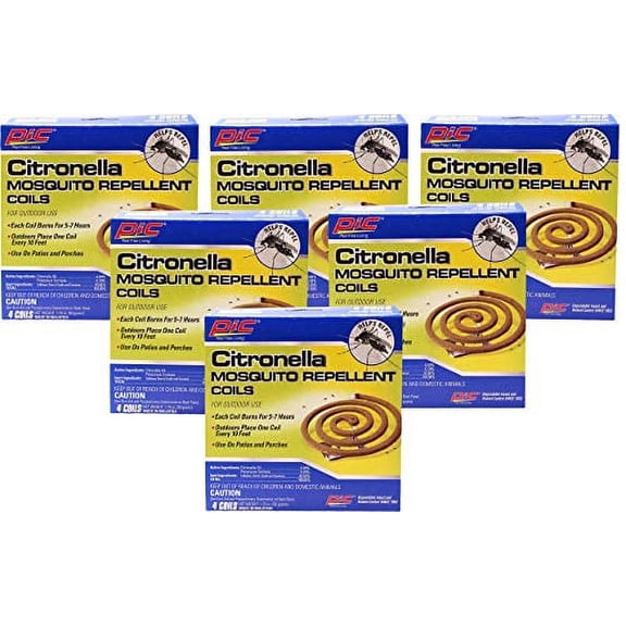 PIC CIT-Coil-4 Citronella Coils (6-Pack, 24 Total)