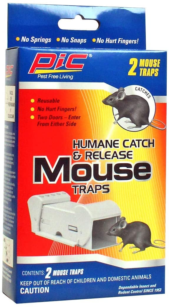 PIC Humane Catch & Release Mouse Traps - 2 ct pkg