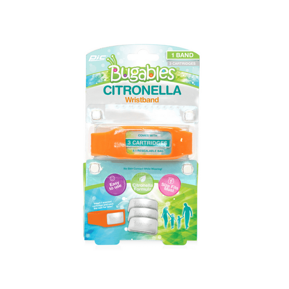 Bugables Insect Repellent Wristband Citronella Outdoor Protection - Fits All Sizes