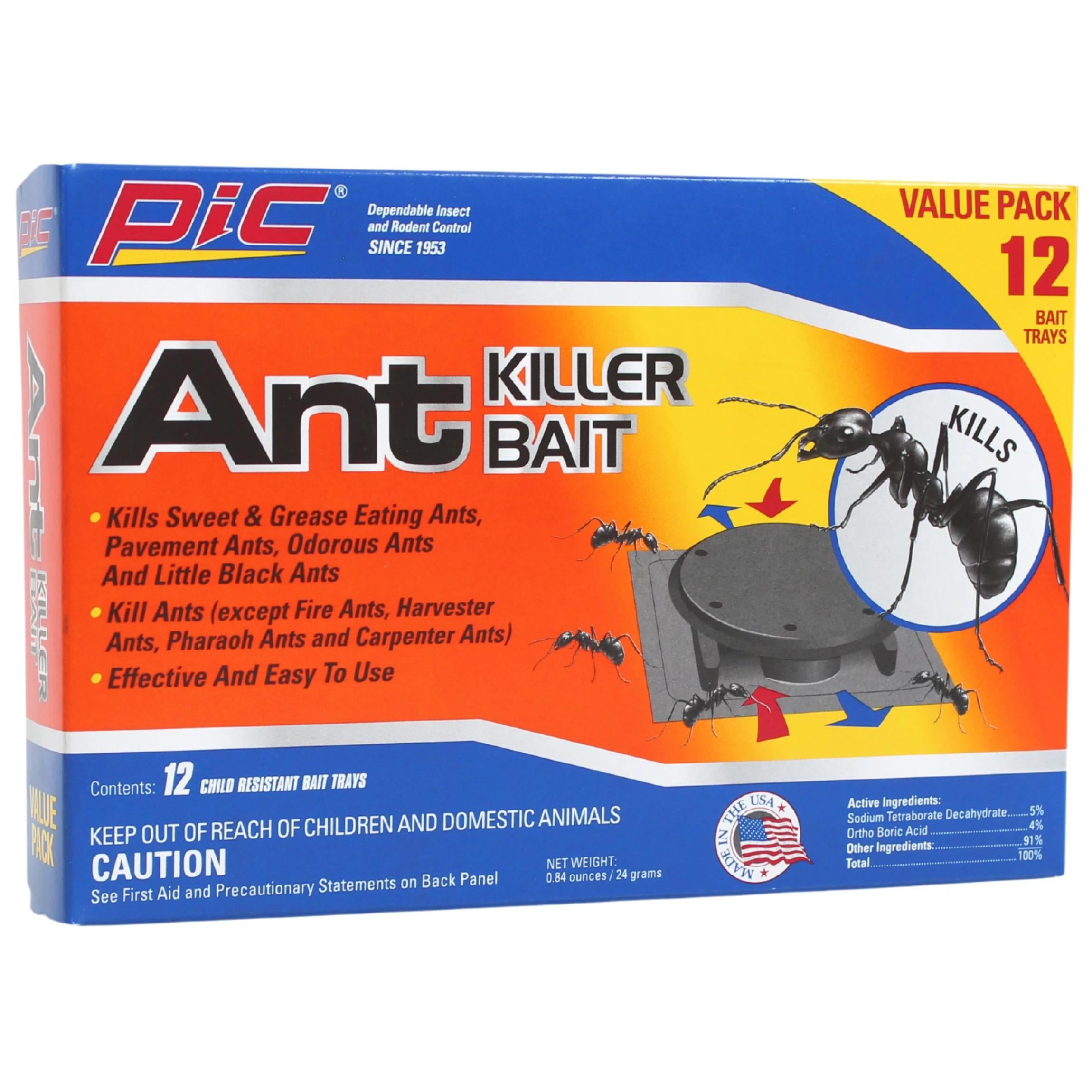 Pic Plastic Ant Killer Bait Stations, 12 Pk, Effective and Easy to Use ...