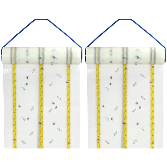 PIC Fly Ribbon XL -2 Pack Fly Traps for Outdoors and Barns, 40FT Roll