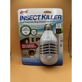 PIC LED Bug Zapper Light Bulb, Mosquito Zapper, Electric Insect Killer, White