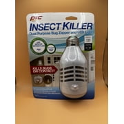 PIC LED Bug Zapper Light Bulb, Mosquito Zapper, Electric Insect Killer, White