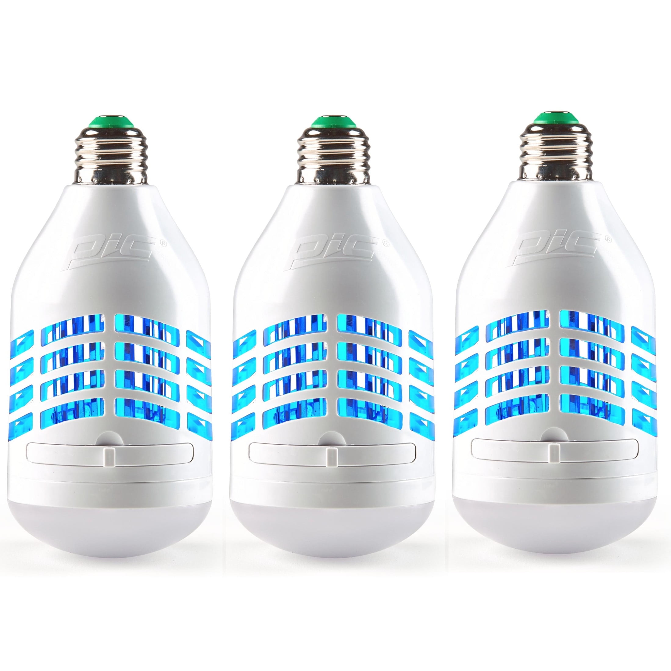 PIC LED Mosquito Zapper Light Bulb, Electric Insect Killer, White, 3 Pack