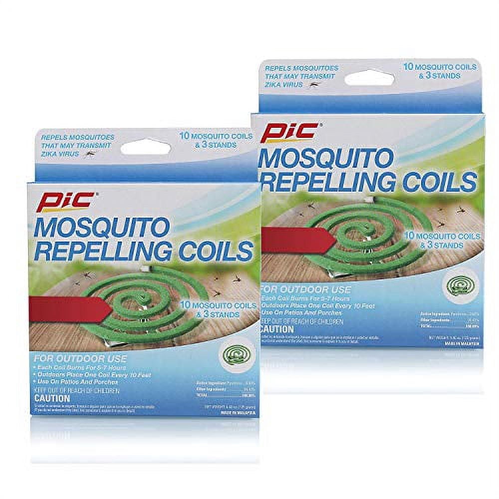 PIC Mosquito Repelling Coils, 10 Count Box, 2 Pack - Mosquito Repellent for Outdoor Spaces - 20 Coils Total