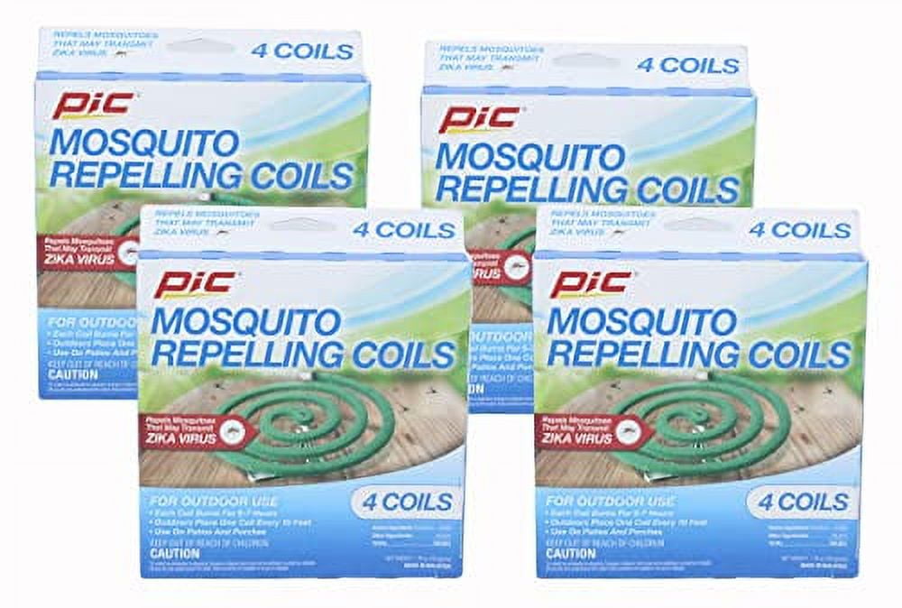 PIC Mosquito Repelling Coils, 4 Count Box, 4 Pack Mosquito Repellent