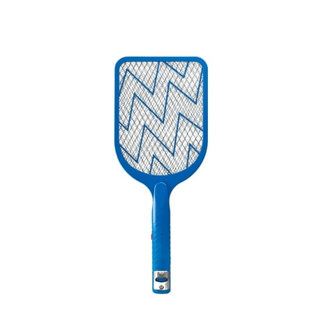 PIC Plastic Handheld Bug Zapper with Bottle Opener, Fly Swatter Racket Trap, Blue, 1 Pack