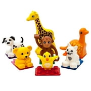 PicassoTiles 7PCS Magnetic Animal Action Figures Toy Set, STEM Learning Construction Magnet Blocks, Pretend Play Educational Kit for Kids 3+