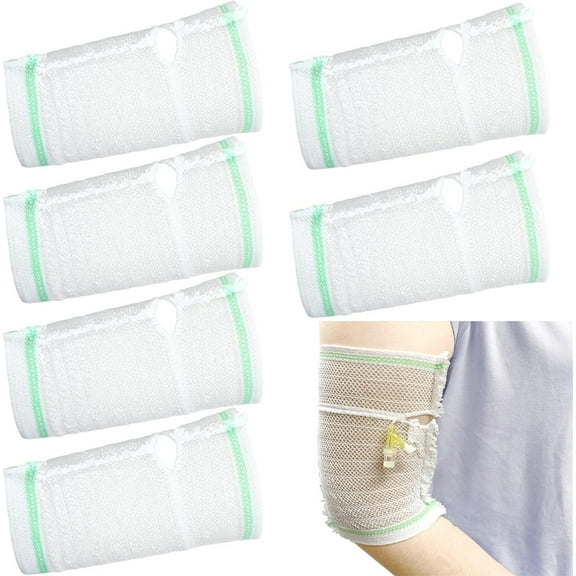 PICC Line Cover Sleeve,6 Pcs Elastic Mesh PICC Line Sleeve Cover,Upper Arm Nursing PICC Shield,Ultra-Soft Catheter Protector, Breathable & Comfortable for Adult & Teenager