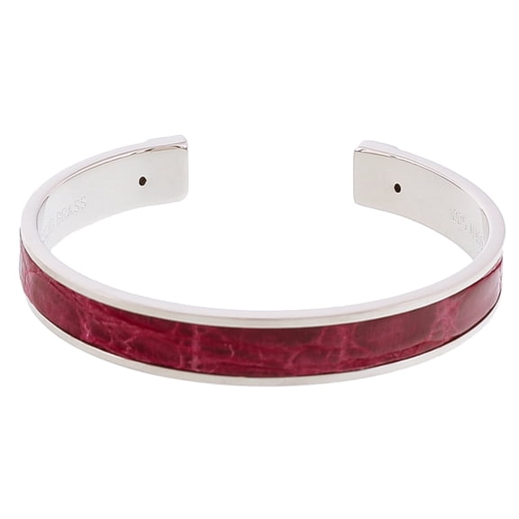 PICCOLO CROCCO FU Fuschia Genuine Crocodile Bracelet