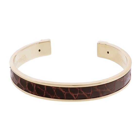 PICCOLO CROCCO MR Dark Brown Genuine Crocodile Bracelet