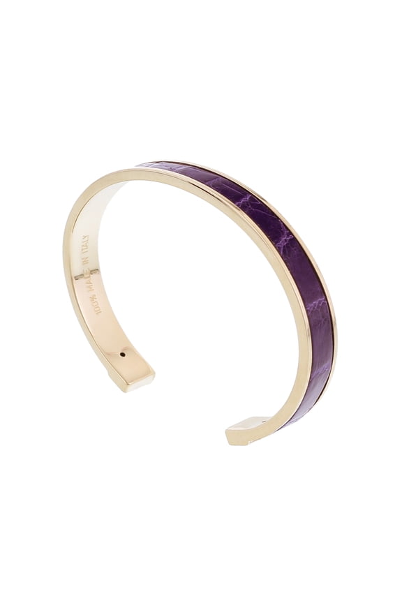 PICCOLO CROCCO VIO Purple Genuine Crocodile Bracelet