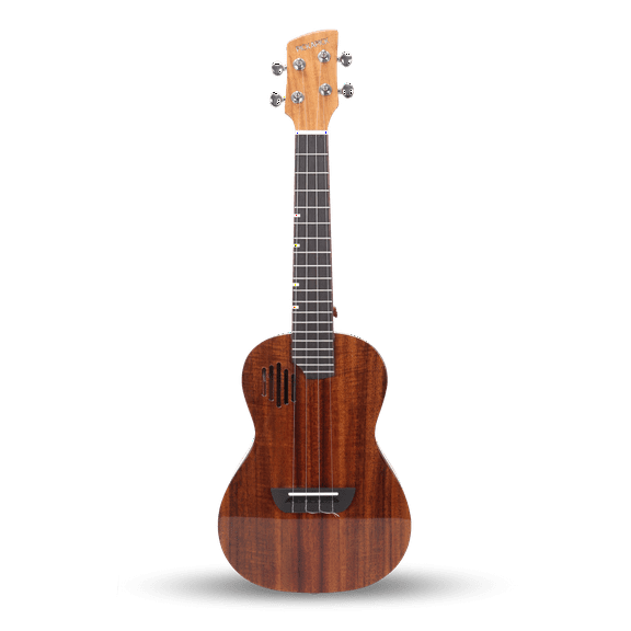 PICKAPICK Concert Ukulele K2, 23 Inch Solid Top Acacia Koa Ukulele with Gig Bag, Strap & Heart Pick Bright, Balanced Tone, Stylish & Easy to Play