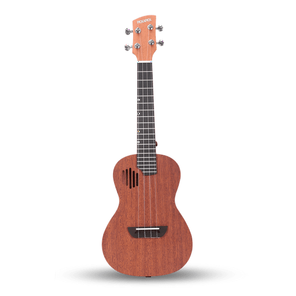 PICKAPICK Concert Ukulele M1, 23 Inch All Mahogany Ukulele with Gig Bag, Strap & Heart Pick, Easy to Play for Beginner