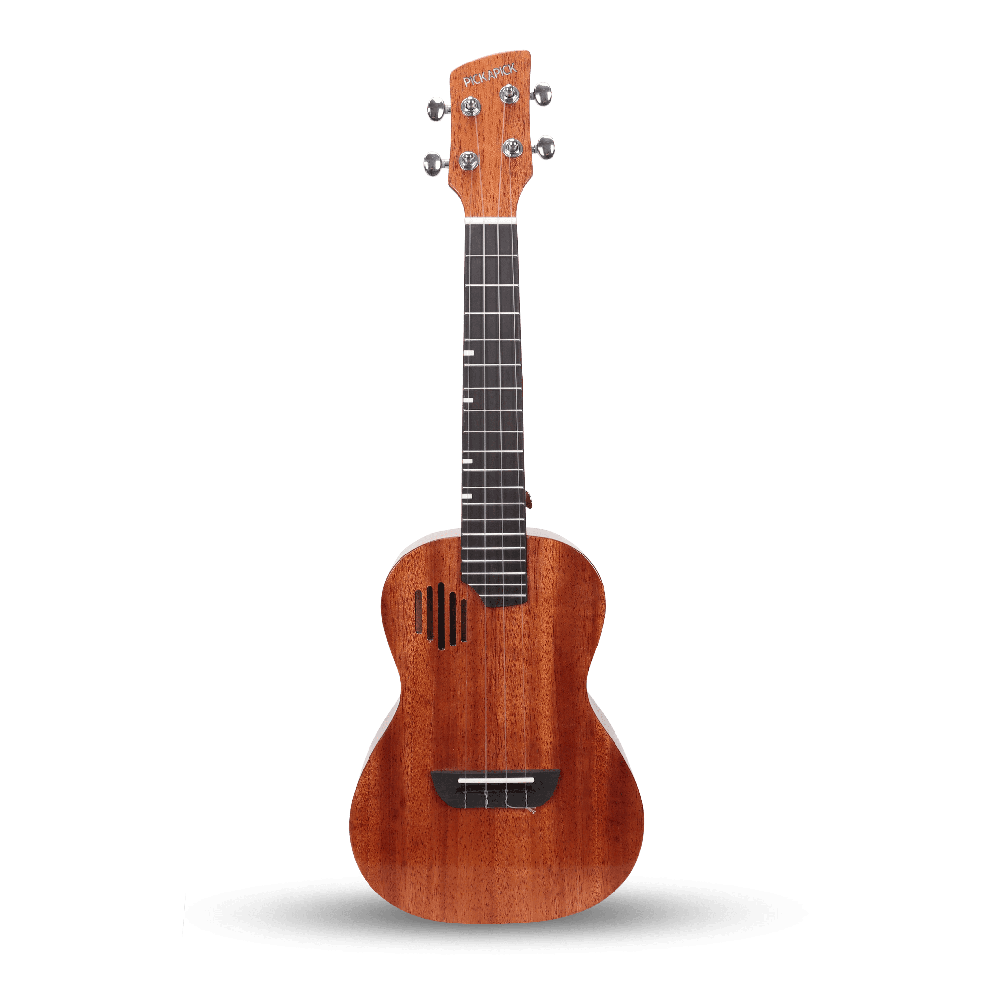 PICKAPICK Concert Ukulele M2, 23 Inch Solid Top Mahogany Ukulele with Gig Bag, Strap & Heart Pick, Rich Tone, Stable & Beginner-Friendly