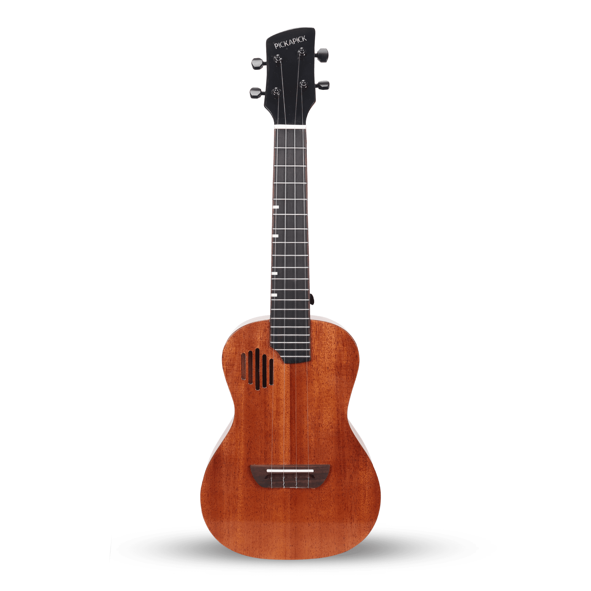 PICKAPICK Concert Ukulele M3, 23 Inch All Solid Mahogany Ukulele with Gig Bag, Strap & Heart Pick, Warm Tone, Stable & Professional Feel
