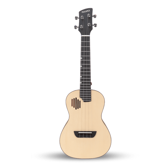 PICKAPICK Concert Ukulele S1 23 Inch Spruce Top Ukulele with Gig Bag, Strap & Heart Pick, Easy to Play for Beginners