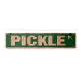thumbnail image 1 of PICKLE Vintage Aluminum Street Sign dill lover kosher pickled spear rustic metal tin | Indoor/Outdoor |  18" Wide, 1 of 4