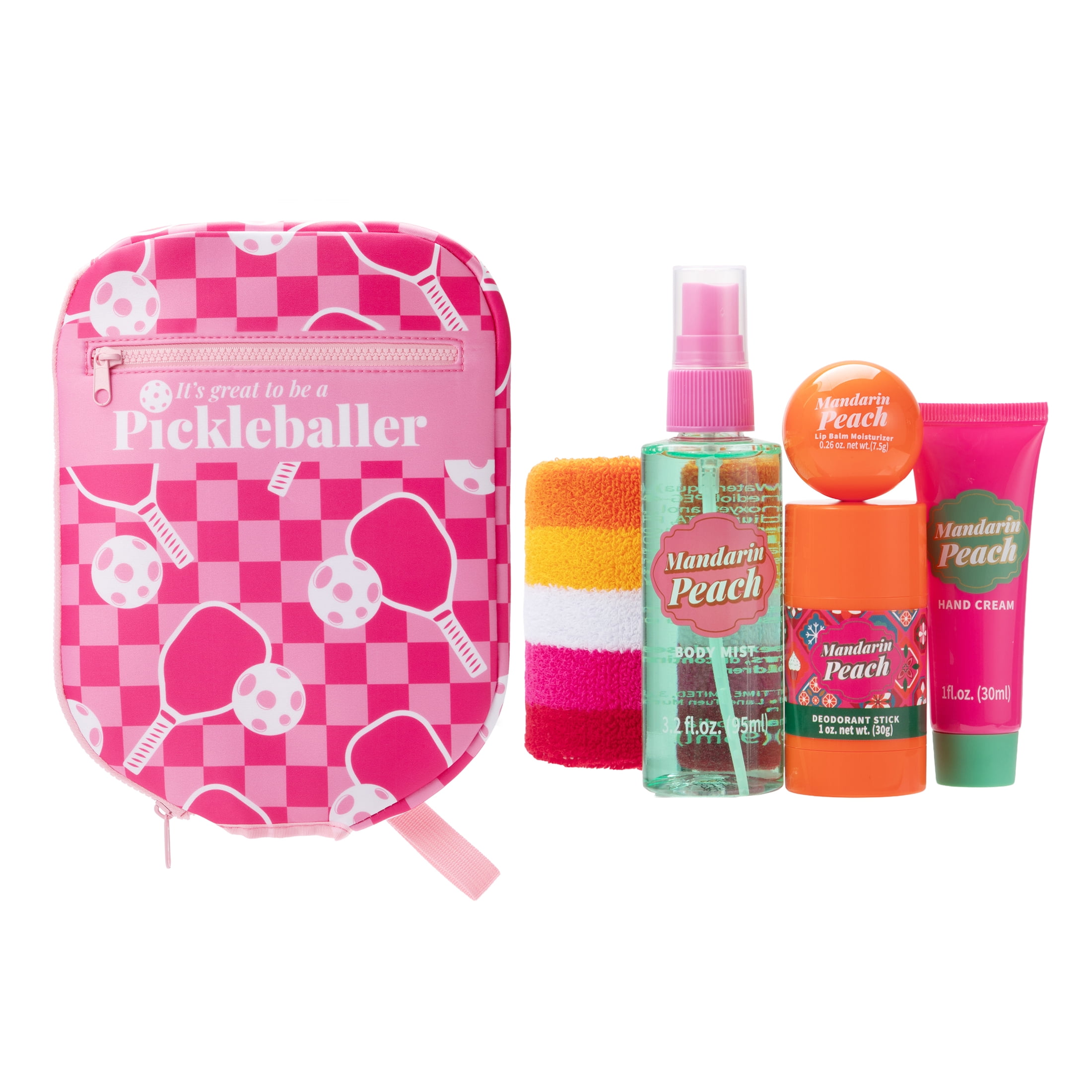 Pickleball Body Care Kit, Mandarin Peach Scent, 6 Pieces