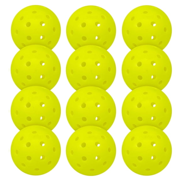 Outdoor Pickleballs - Official Size & Weight, Crack-Resistant, 40 Hole, USAPA Approved Pickle Ball for Tournament Play - Optic Yellow - 12 Count