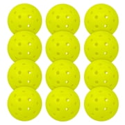 Outdoor Pickleballs - Official Size & Weight, Crack-Resistant, 40 Hole, USAPA Approved Pickle Ball for Tournament Play - Optic Yellow - 12 Count