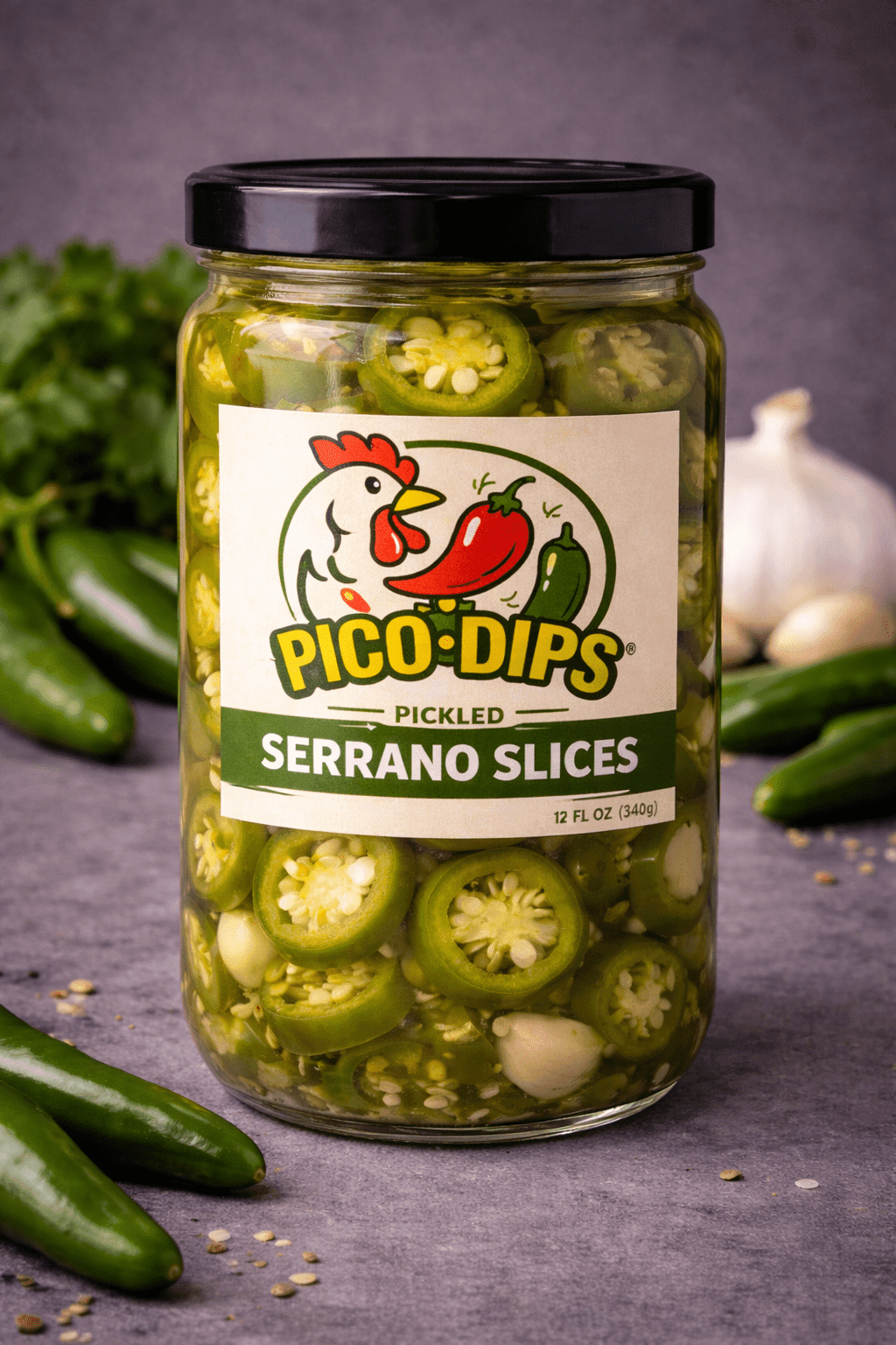 PICKLED SERRANO PEPPERS