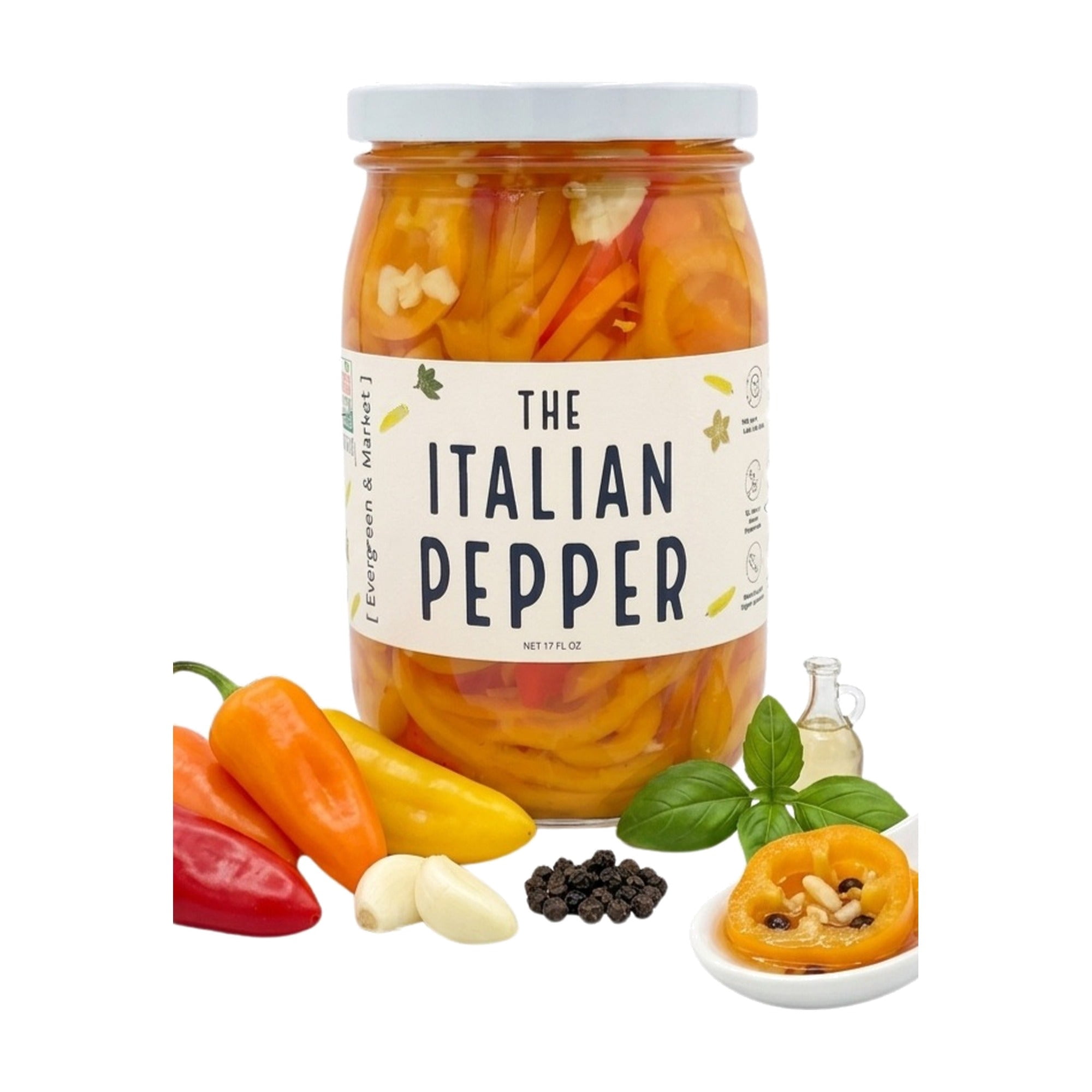 [PICKLES] The Sweet Italian Peppers – Mild Pickled Pepper Rings for ...