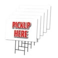 thumbnail image 1 of PICKUP HERE 5 Pack Of 12" x 16" Yard Sign & Stake | Advertise Your Business | Stake Included Image On Both Sides | Made in The USA, 1 of 3