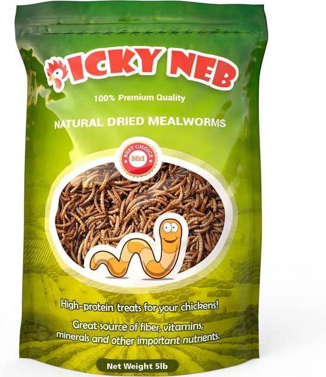 PICKY NEB 100 NonGMO Dried Mealworms 5 lb Whole Large Meal Worms