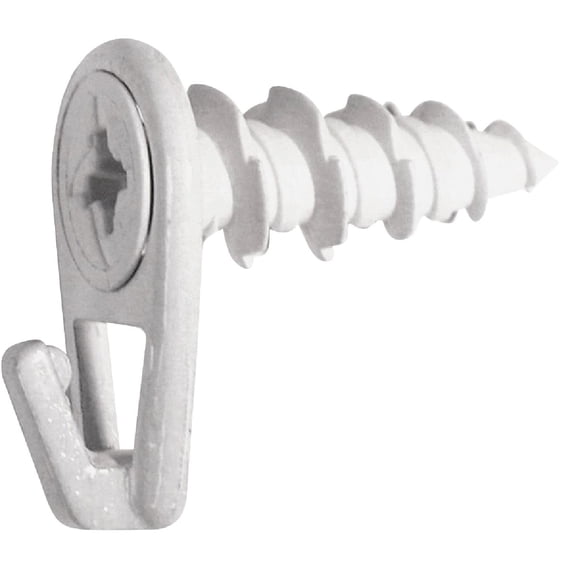 Hillman Picture Hanger Monkey Hook - 35 Lb Capacity - White