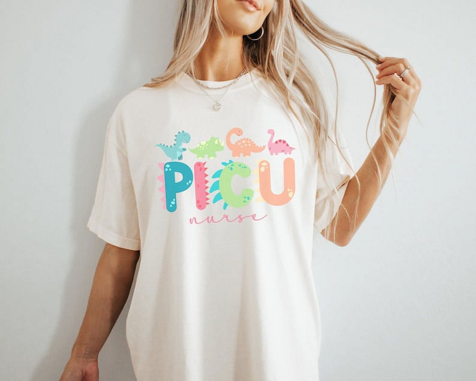 Picu Nurse Shirt PICU Nurse Dinosaur Comfort Colors Shirt PICU