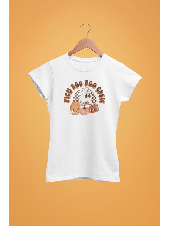 PICU Nurse Halloween Shirt Certified Registered Nurse Aid Nursing Night Shift Retro Pediatric Boo Funny Critical Care Gift for RN nicu CCU