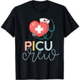 thumbnail image 1 of PICU Nurse Pediatric Intensive Care PICU Crew T-Shirt, 1 of 3