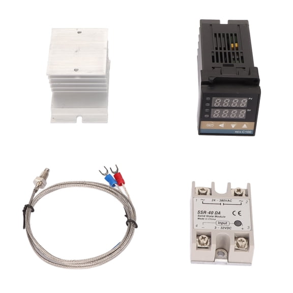 PID Temperature Controller, Anti Rust 4PCS Thermostat Waterproof AC100V-240V High Accuracy With Thermocouple Heat Sink Relay For Electric Power