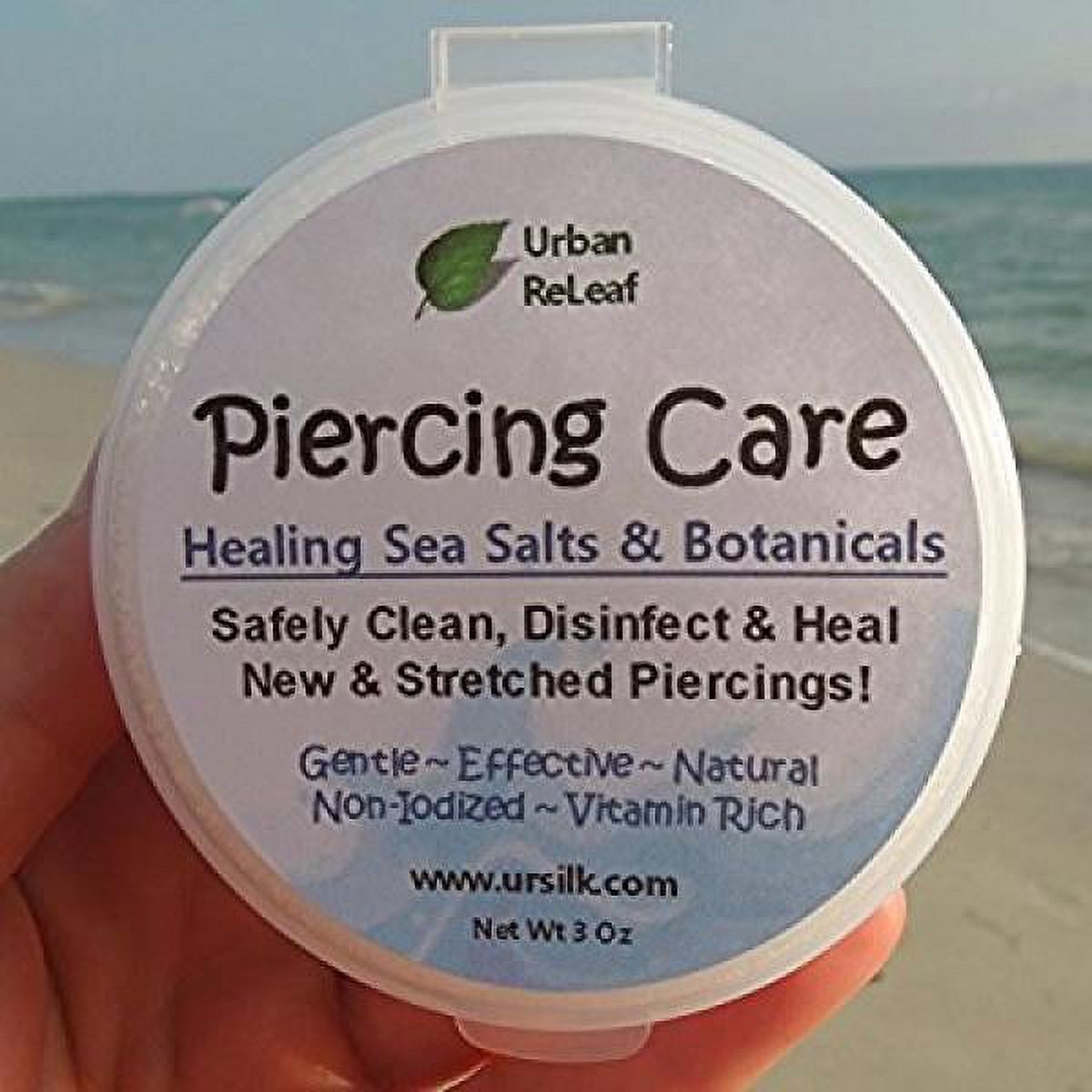 PIERCING CARE ! Healing Sea Salts & Botanical AFTERCARE ) Safely Clean