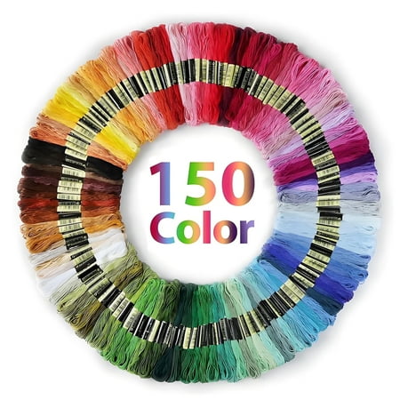 PIERCINGFUN 150 Color Embroidery Floss,Cross Stitch Threads, Bracelet Yarn, Craft Floss Kit