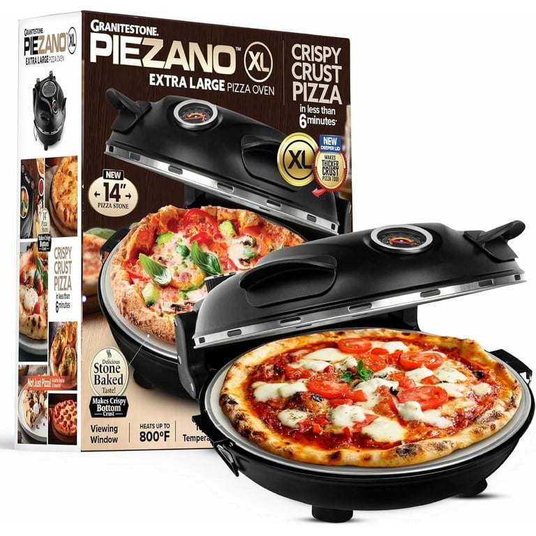 PIEZANO Crispy Crust Pizza Oven by Granitestone 14 Inch