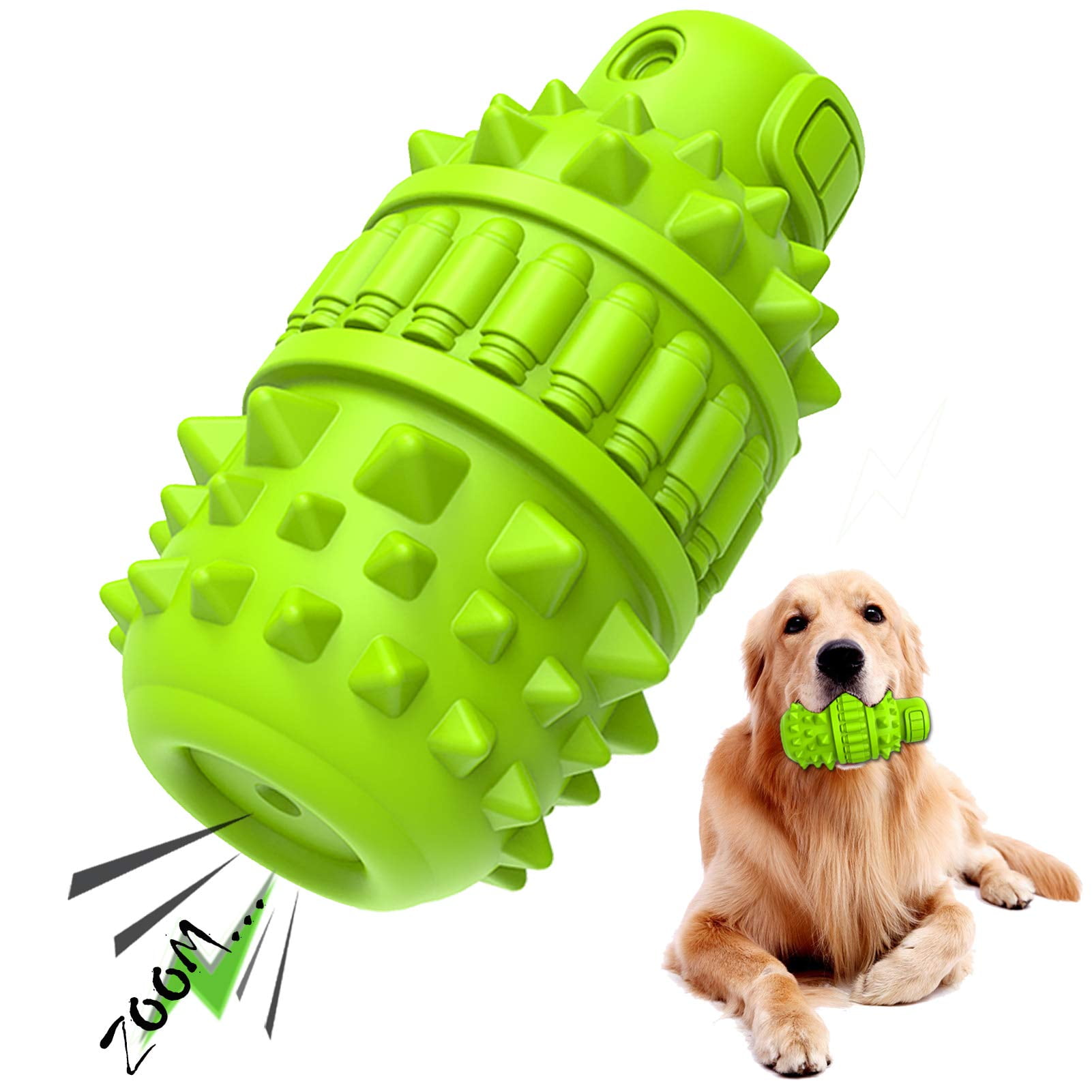 Flourish FBA Pets Dog Chew Toy with Non-Toxic BPA, Double Stitched Soft Fabric Exterior Squeaky Indestructible Dog Toy for Aggressive Chewers (Large
