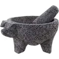 thumbnail image 1 of PIG Molcajete Mortar & Pestle From Mexico Handmade, 1 of 4