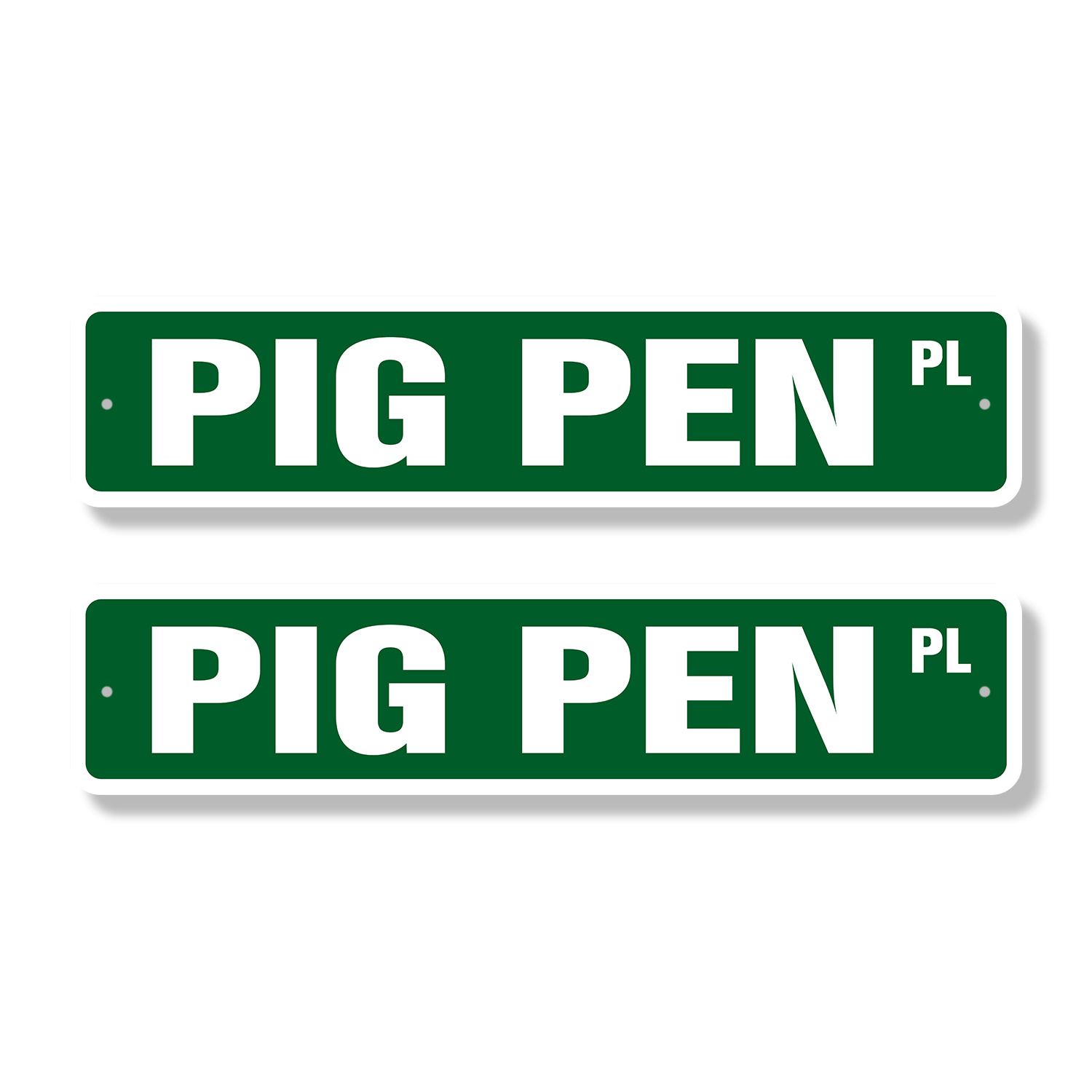 PIG PEN Classic Street Sign (2 Pack) pigsty farm farmer roast ribs Road ...