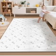 thumbnail image 1 of PIGLOG Baby Play Mat, 72" x 48" Extra Large Interlocking Foam Tiles, 6-Piece Waterproof Floor Mat for Crawling & Tummy Time, Non-Slip, Easy to Clean - Arrow Pattern for Nursery & Playroom, 1 of 9