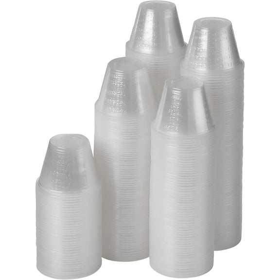PIGNIPS Clear Plastic Medicine Cups (1oz) - Pack of 500, Disposable Graduated Cups with Measurements for Medication, Arts & Crafts, Mouthwash, and More