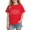 thumbnail image 1 of PIGOGI Children's Short Sleeve Maple Leaf TShirt Soft Breathable Loose Fit Crewneck Casual Top for 3-10 Years, 1 of 5