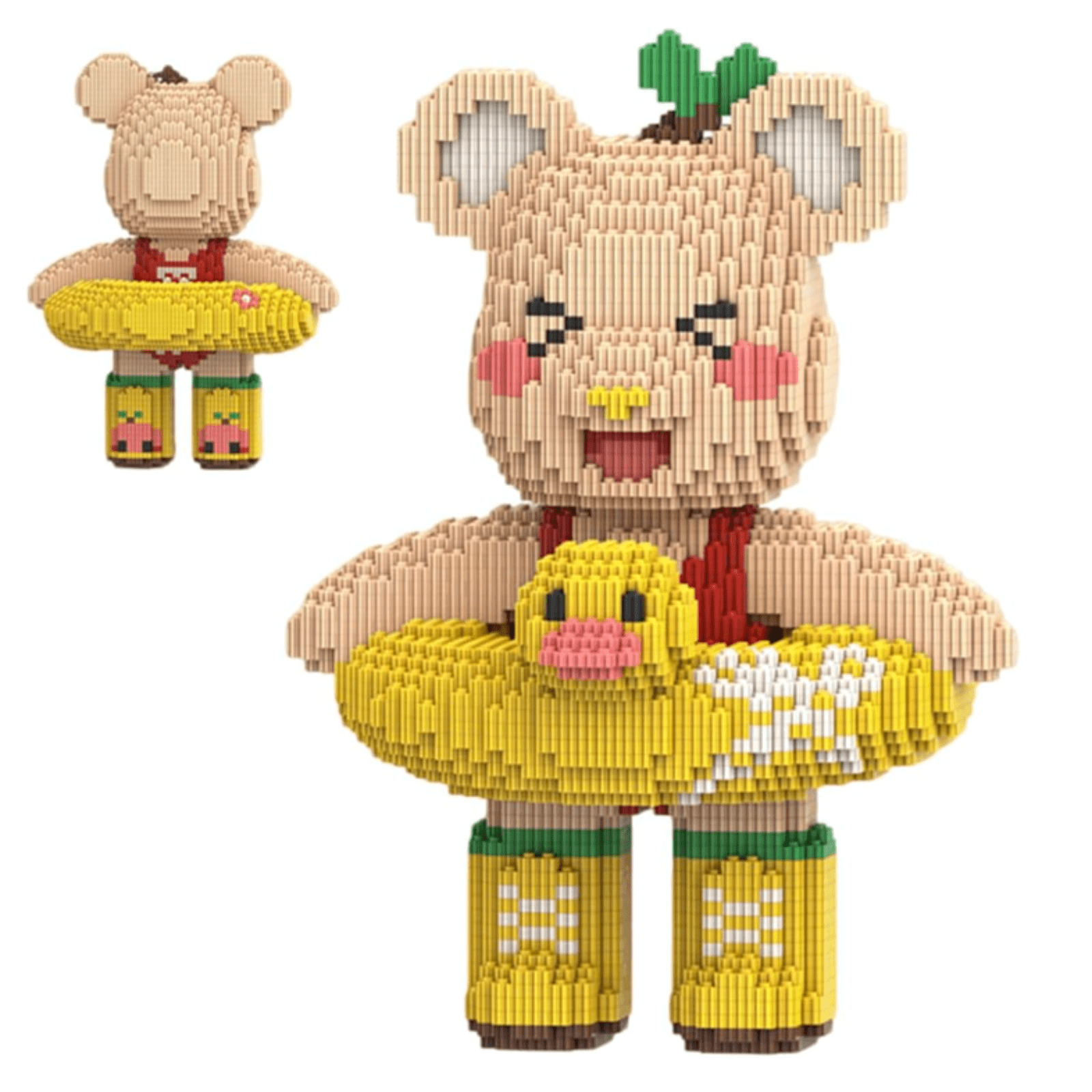 Building Blocks Float PIKACHY Duck Float Bear Micro Building Blocks DIY Large Bear ...